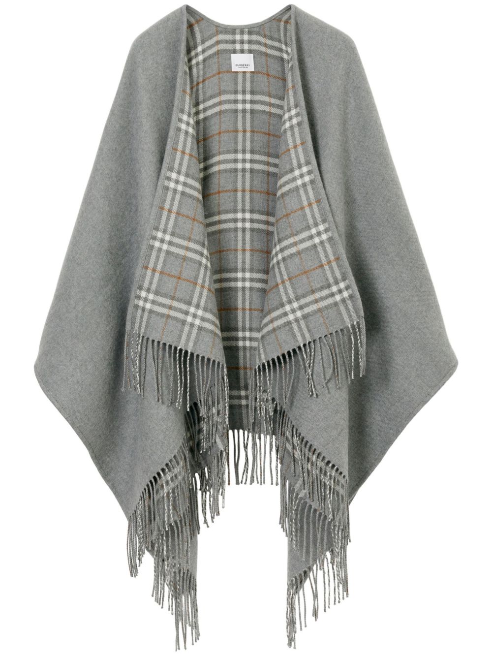 Burberry Wool Vintage Check Reversible Cape Glam Steals