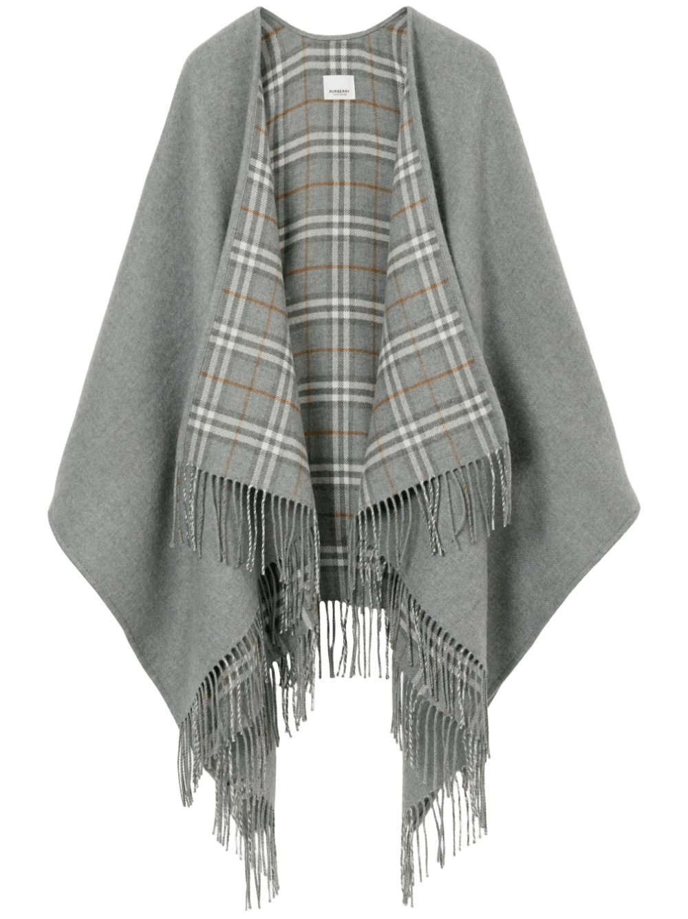Burberry Wool Vintage Check Reversible Cape Glam Steals