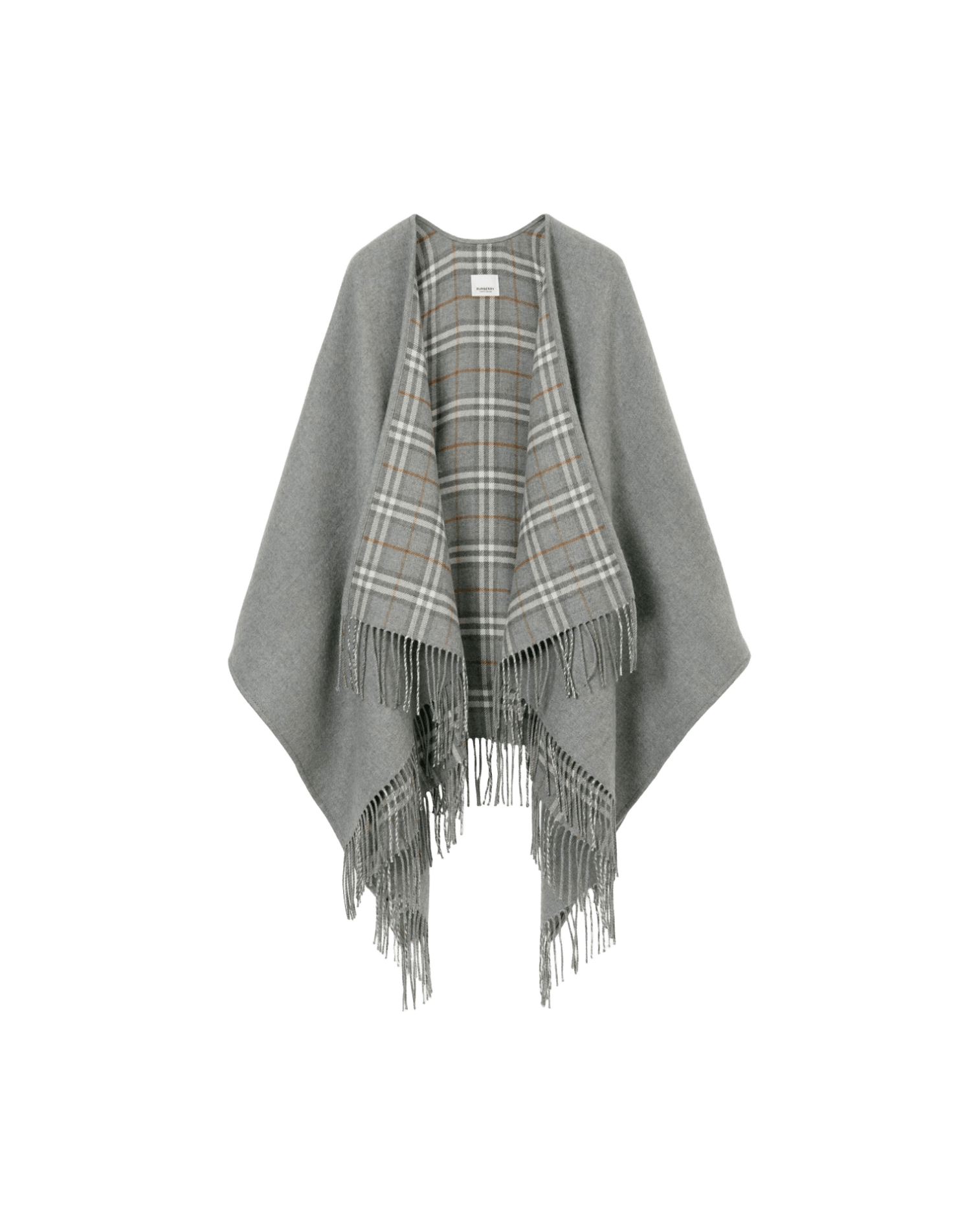 Burberry Wool Vintage Check Reversible Cape Glam Steals