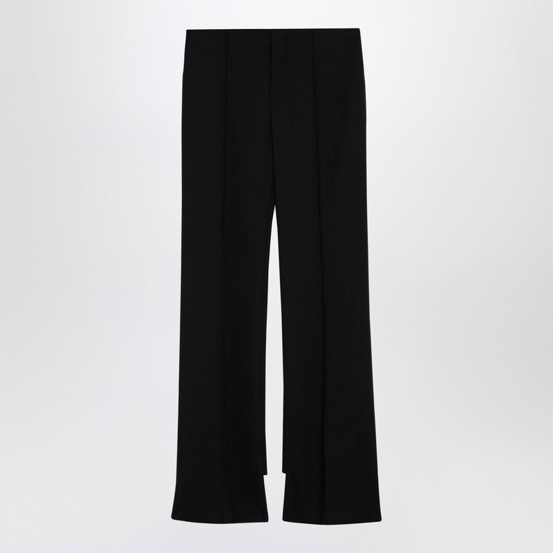 Chloé Black Wool Asymmetrical Trouser Glam Steals