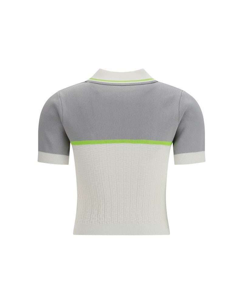 Casablanca White Viscose Polo Shirt