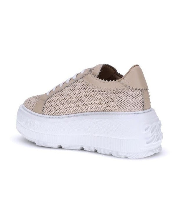 Casadei Beige Other Fibres Chunky Sneakers Glam Steals