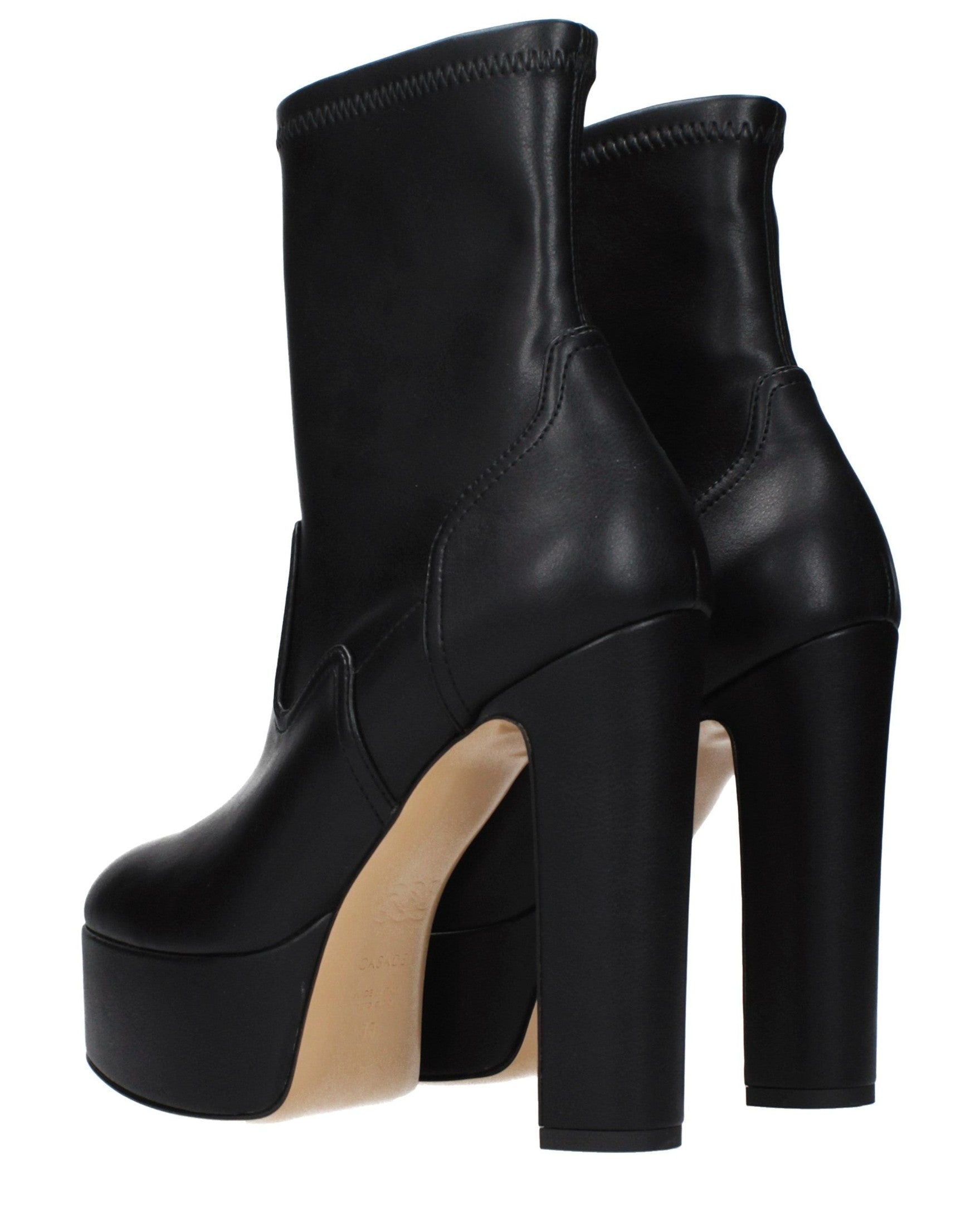Casadei Black Leather Ankle Boots 
