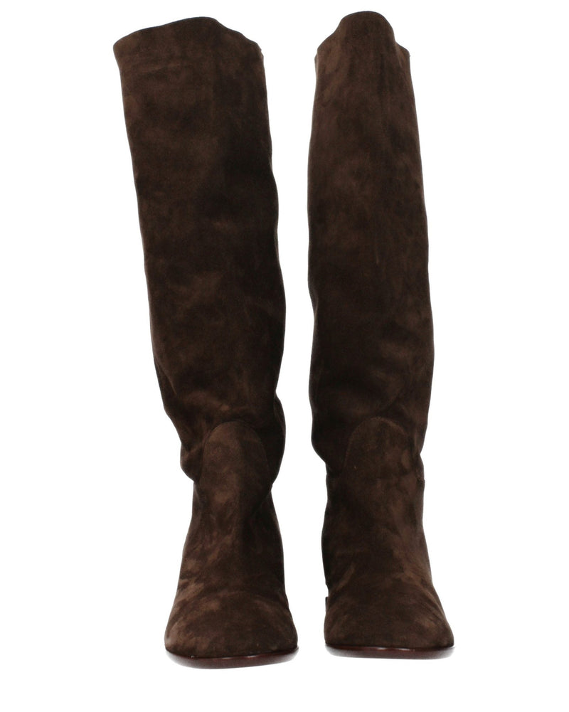 Casadei Brown Leather Boots Glam Steals