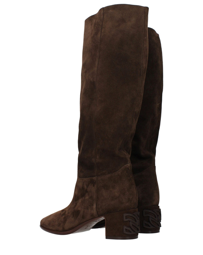 Casadei Brown Leather Boots Glam Steals