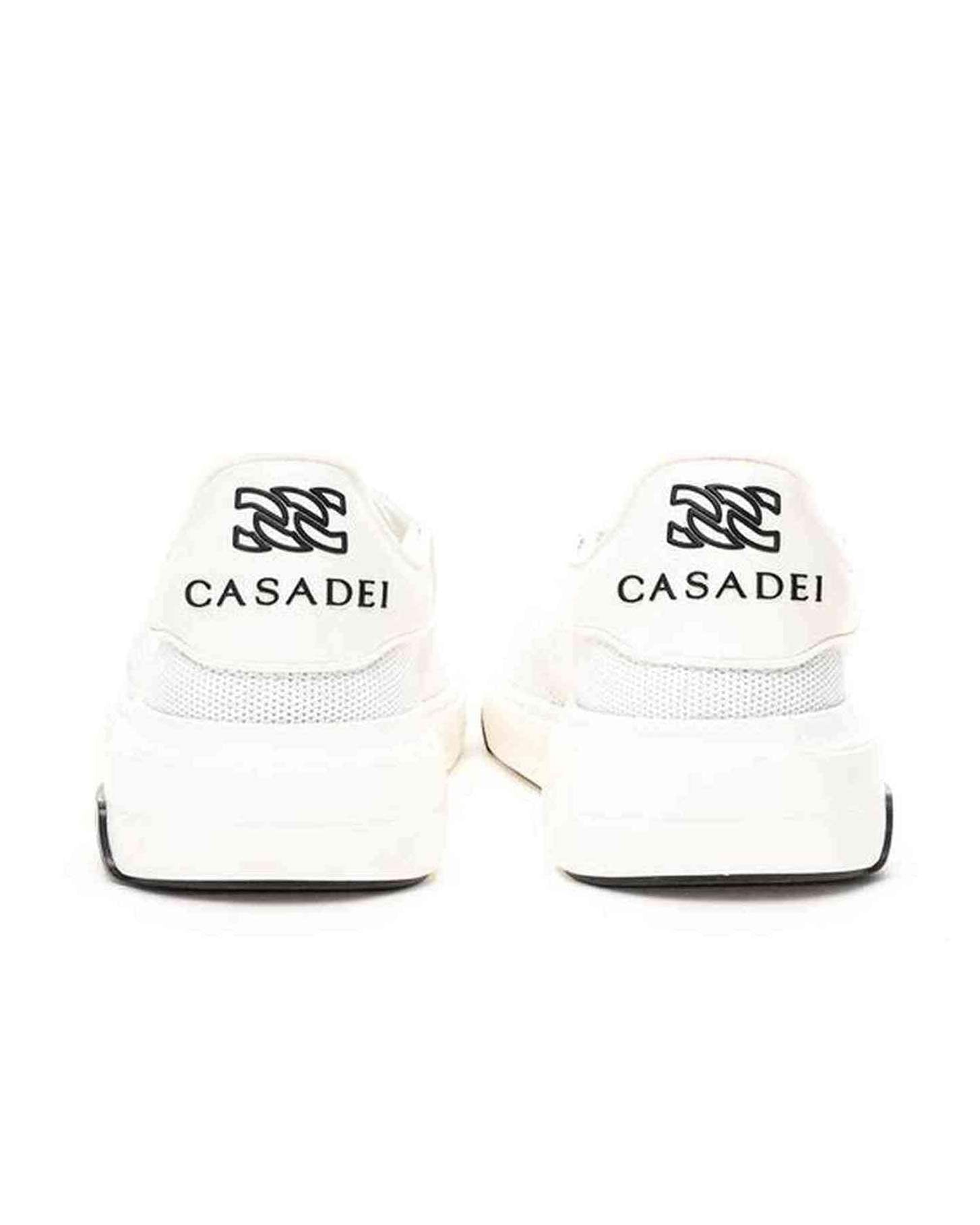 Casadei Elegant Leather White Sneakers Glam Steals