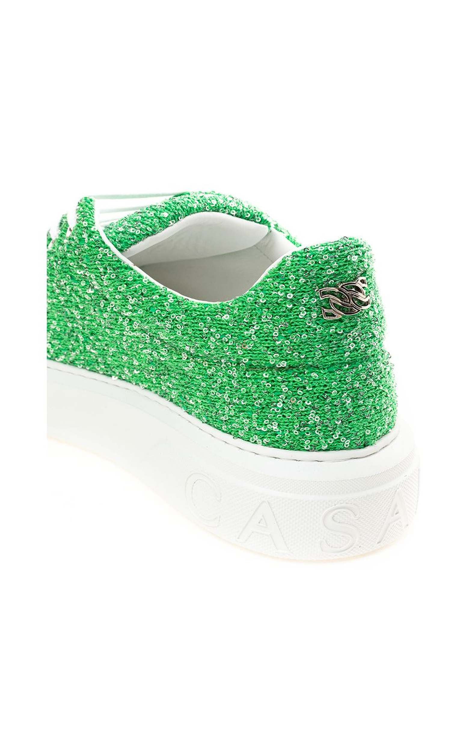 Casadei Emerald Elegance Leather Sneakers Glam Steals