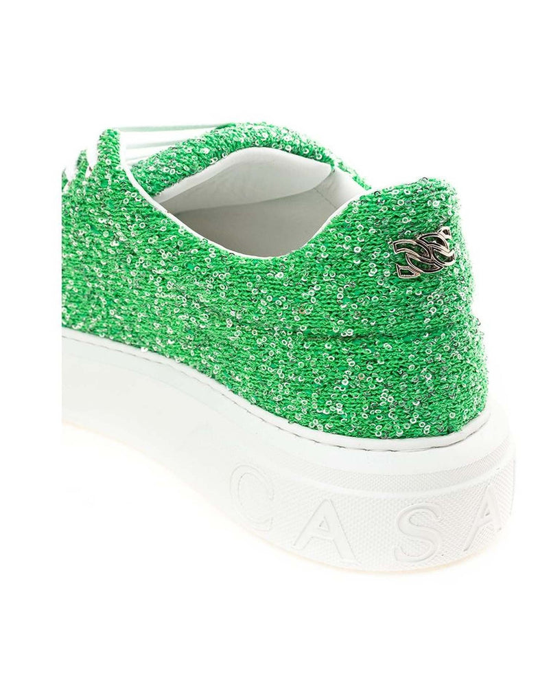 Casadei Emerald Elegance Leather Sneakers Glam Steals