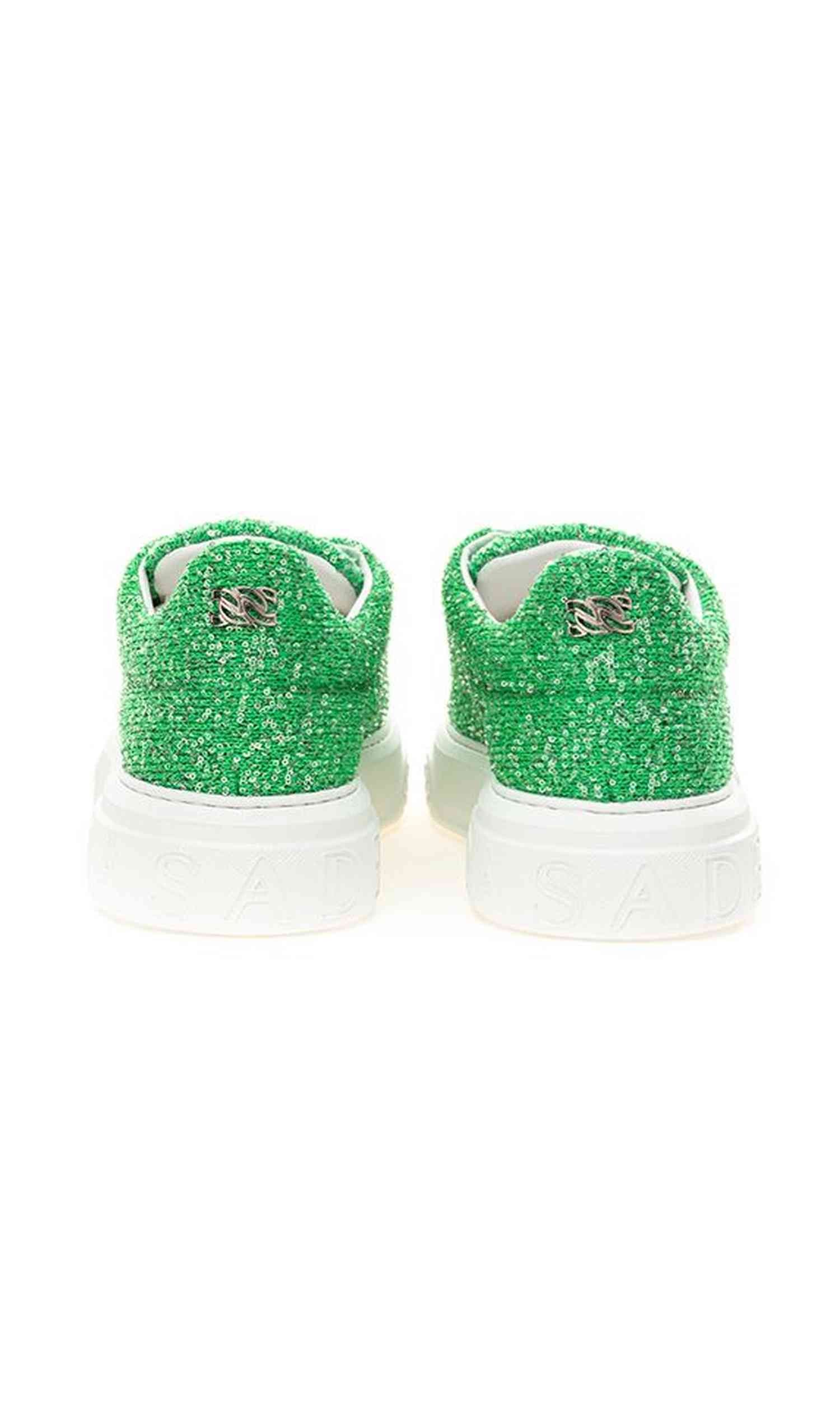 Casadei Emerald Elegance Leather Sneakers Glam Steals
