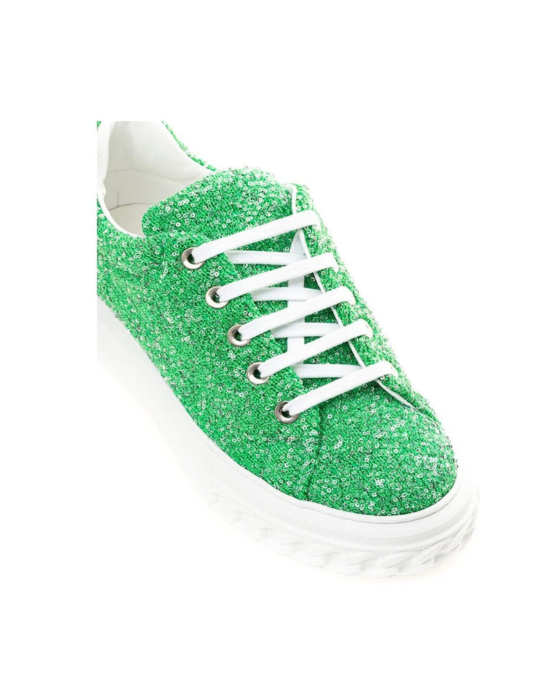 Casadei Emerald Elegance Leather Sneakers Glam Steals