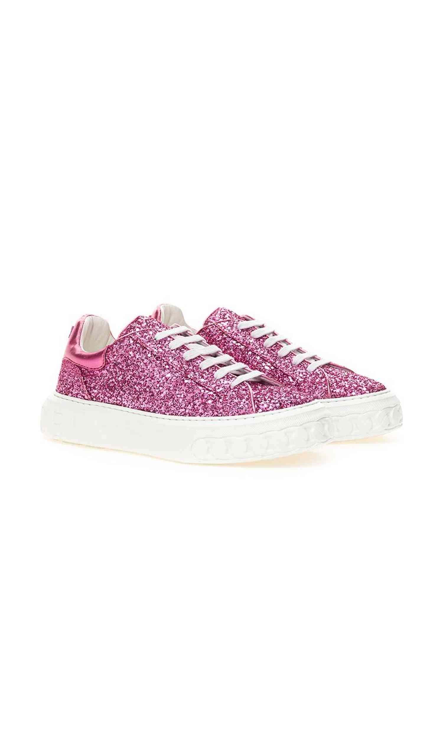 Casadei Fuchsia Leather Elegance Sneakers Glam Steals