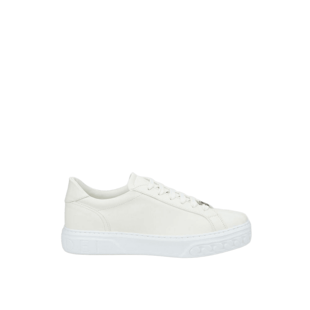 Casadei Sleek Leather White Sneakers Glam Steals