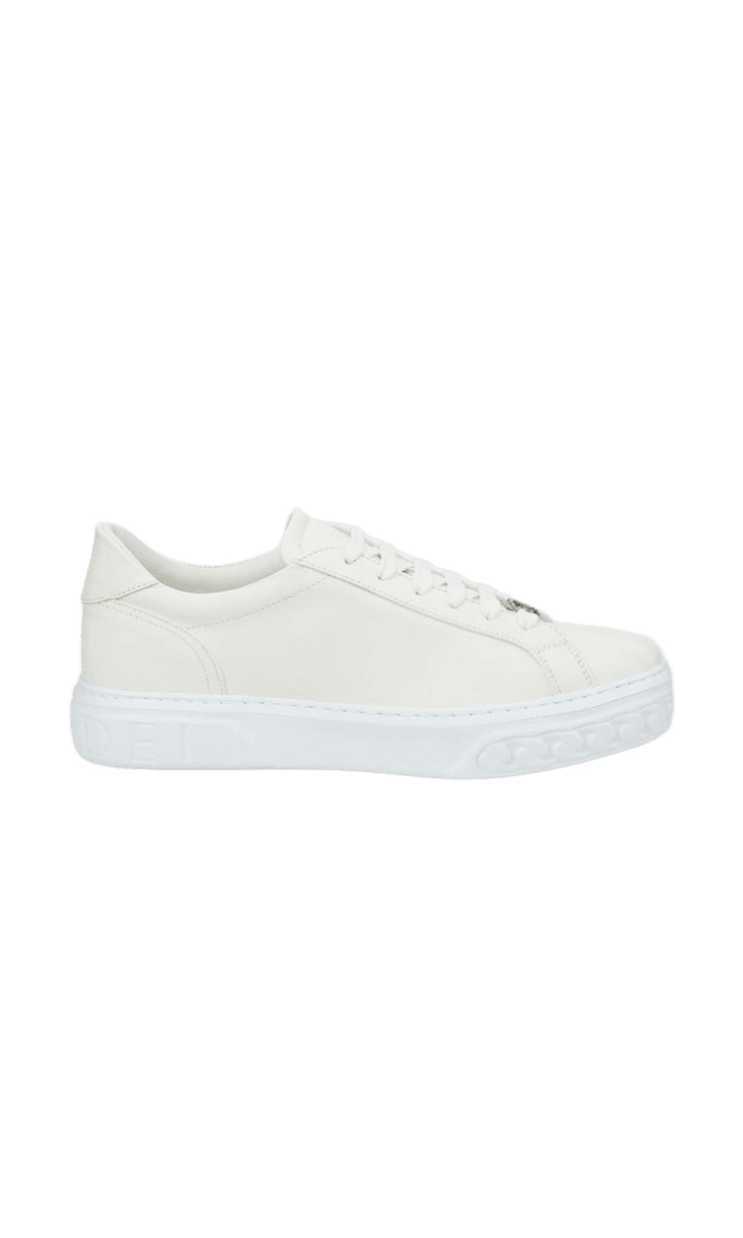 Casadei Sleek Leather White Sneakers Glam Steals