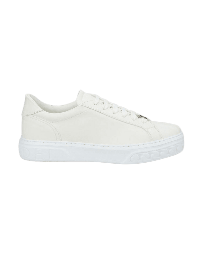 Casadei Sleek White Leather Sneakers Glam Steals