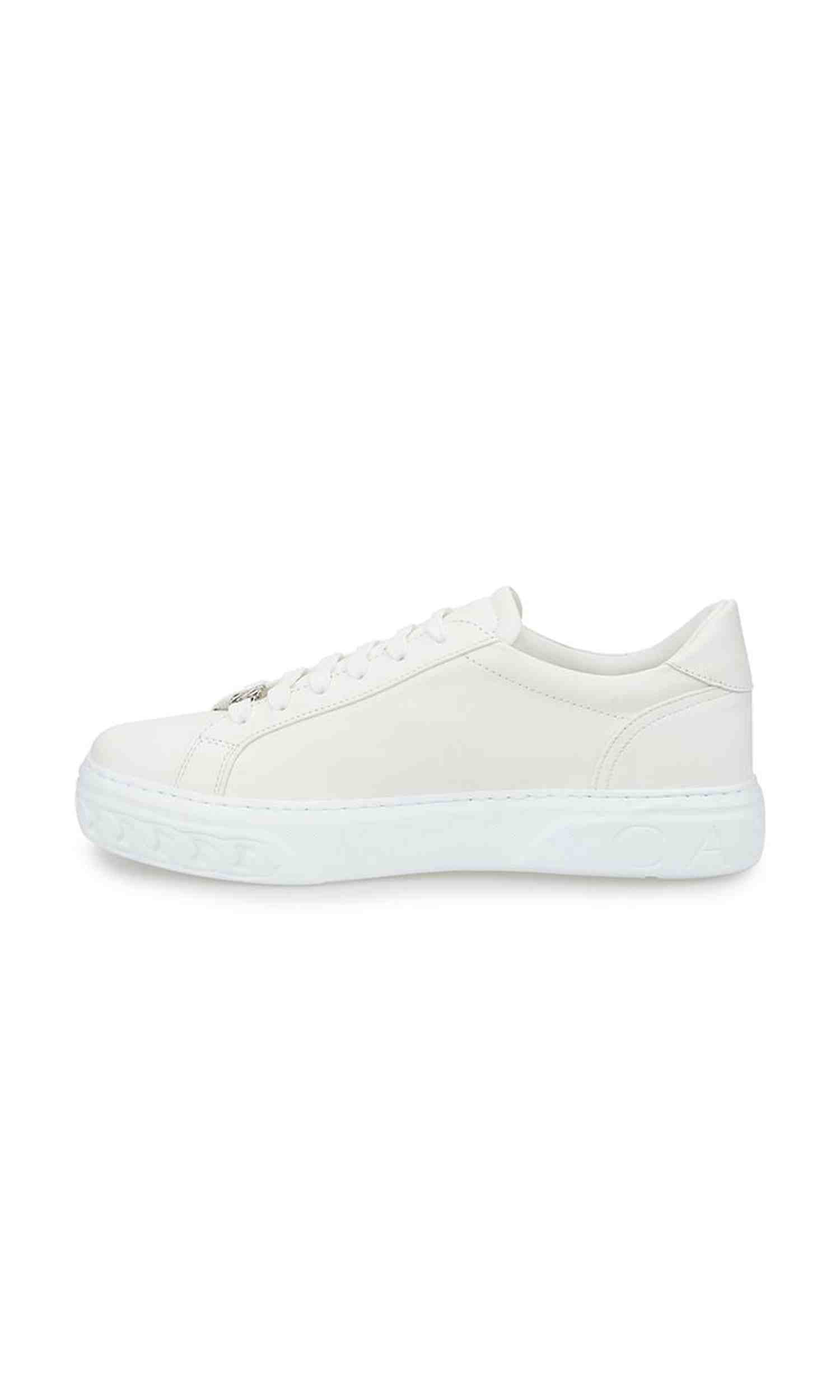 Casadei Sleek Leather White Sneakers Glam Steals
