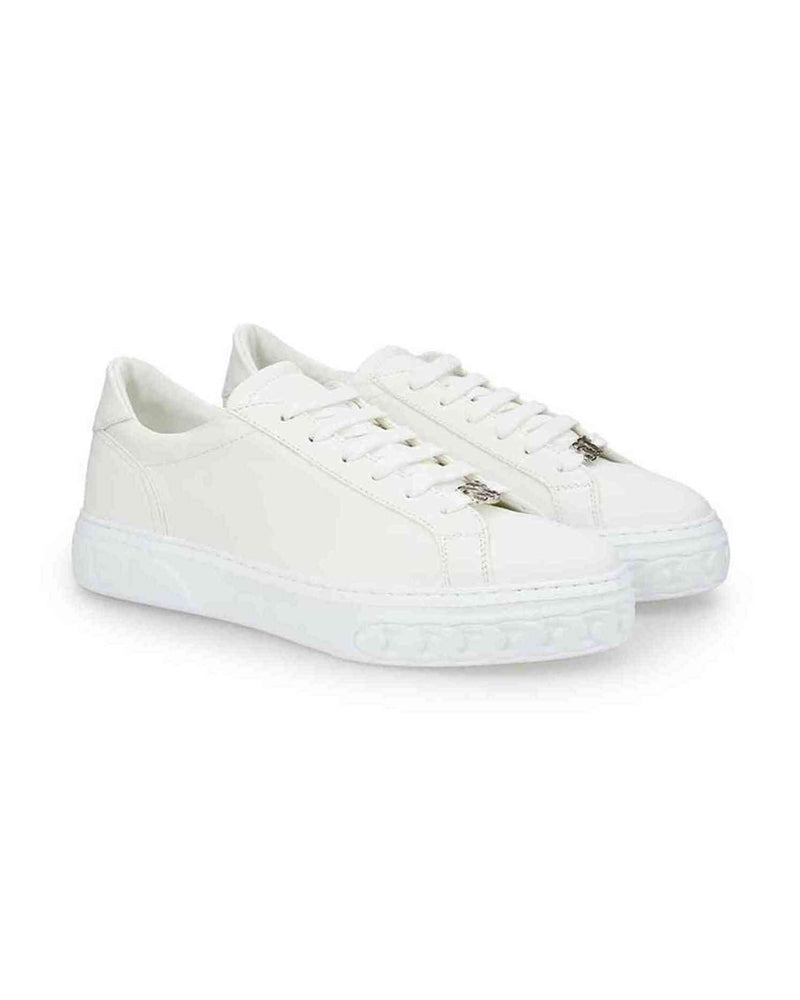 Casadei Sleek Leather White Sneakers Glam Steals