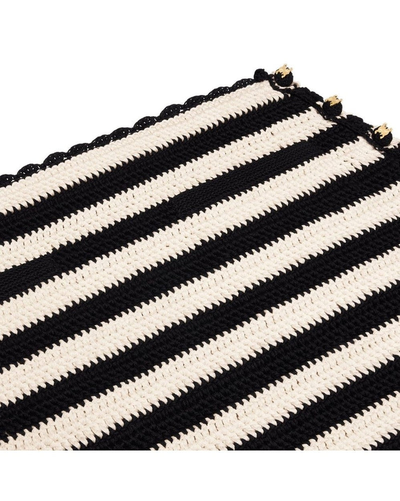 Celine Black Cotton Mini Skirt 