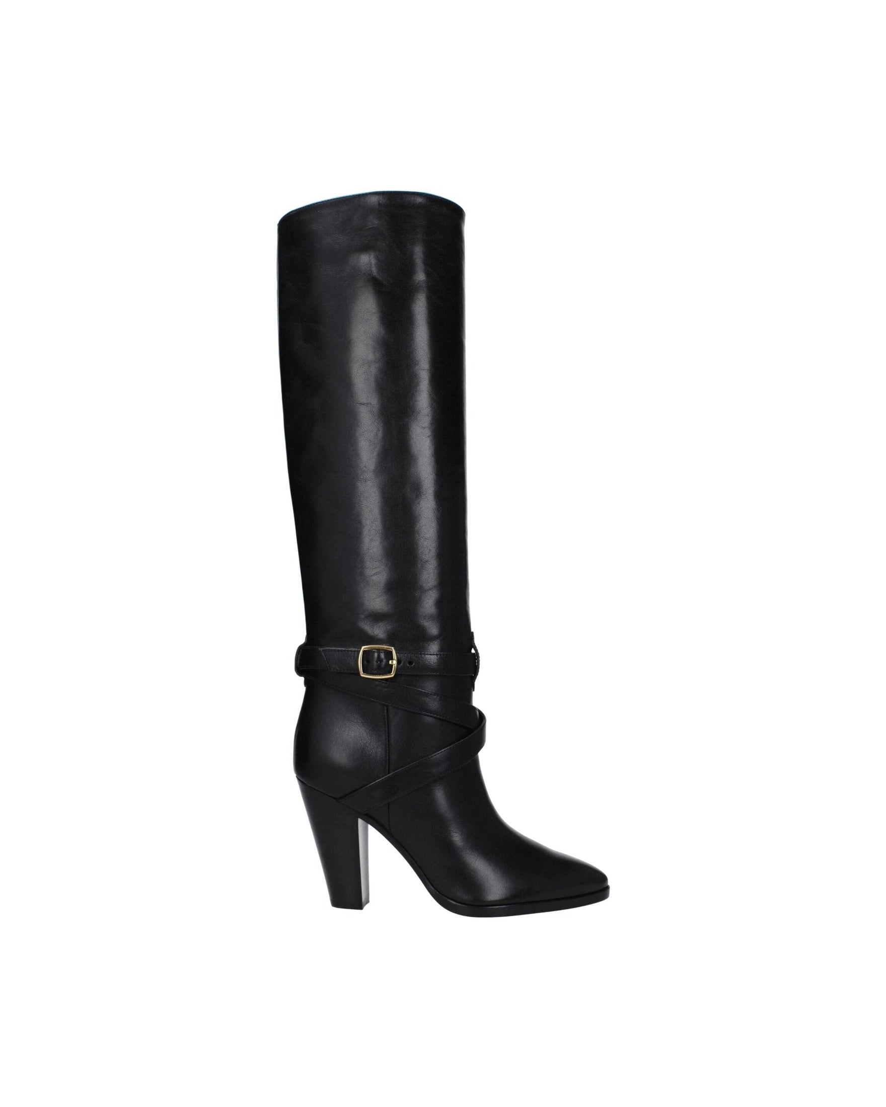 Celine Black Leather High Heel Boots Boots