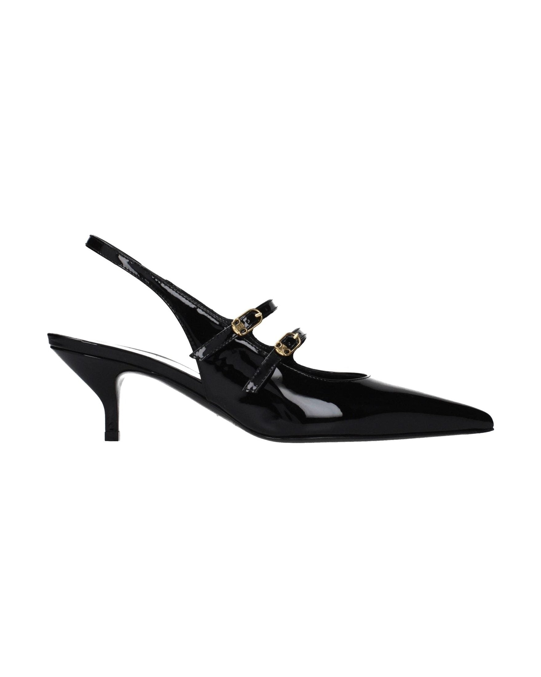 Celine Black Leather Sandals 