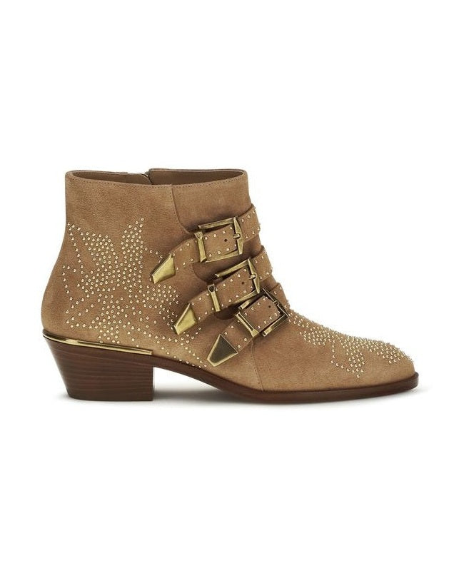 Chloé Beige Ankle Boots Glam Steals