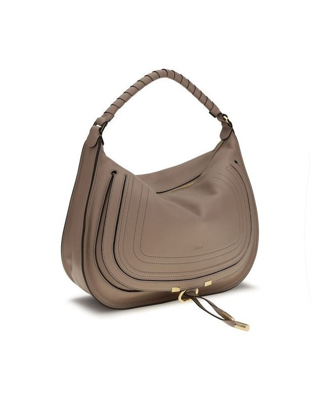 Chloé Beige Calf Leather Bos Taurus Shoulder Bag Glam Steals