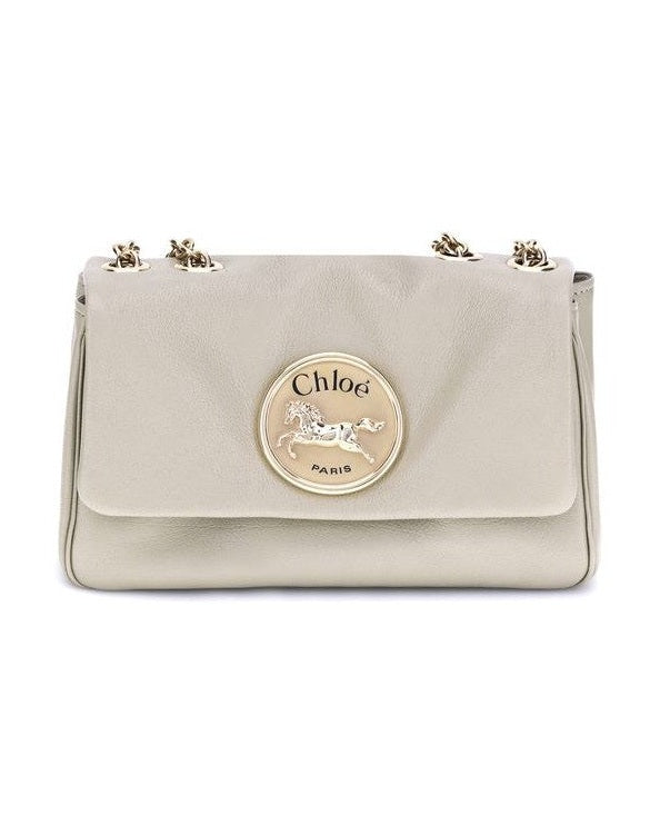 Chloé Beige Calf Leather Bos Taurus Shoulder Bag Glam Steals