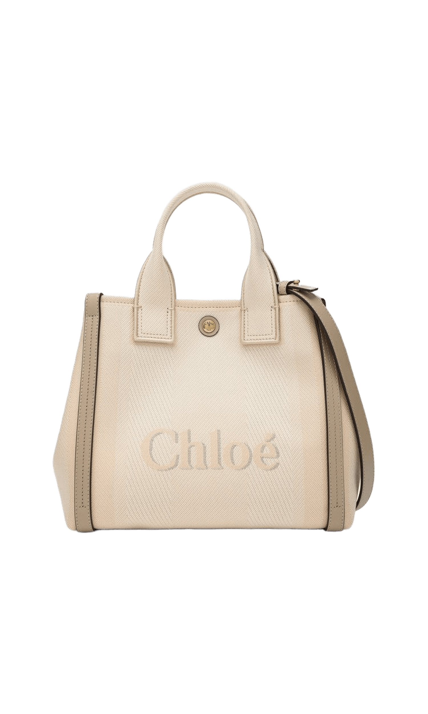 Chloé Beige Canvas Carry Small Tote Bag in Blushy Glam Steals