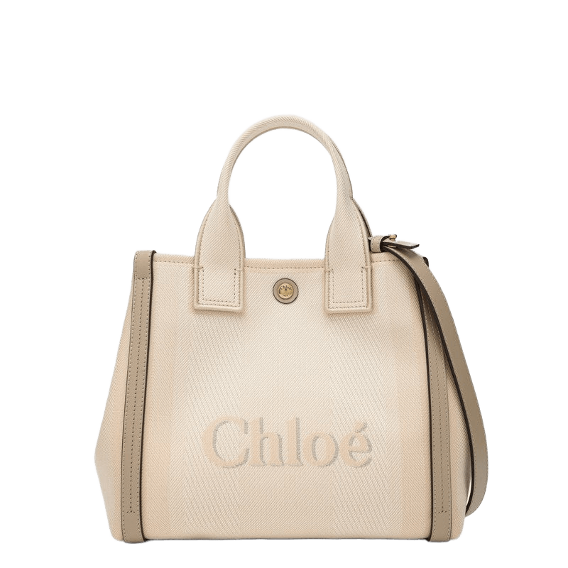 Chloé Beige Canvas Carry Small Tote Bag in Blushy Glam Steals