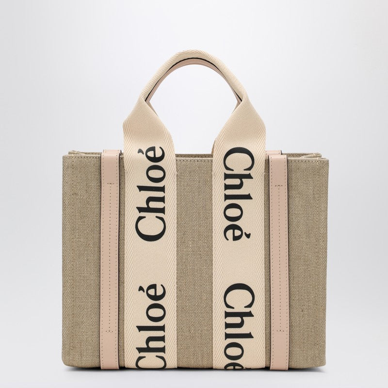 Chloé Beige Canvas Woody Little Bag Glam Steals