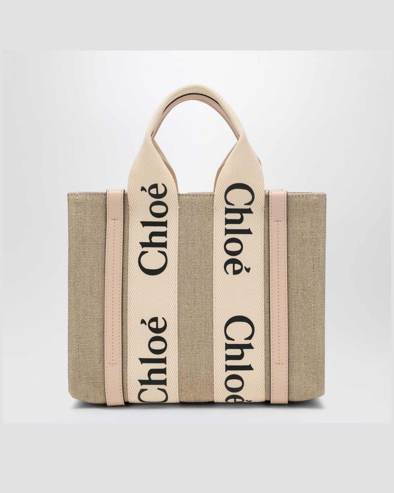 Chloé Beige Canvas Woody Little Bag Glam Steals