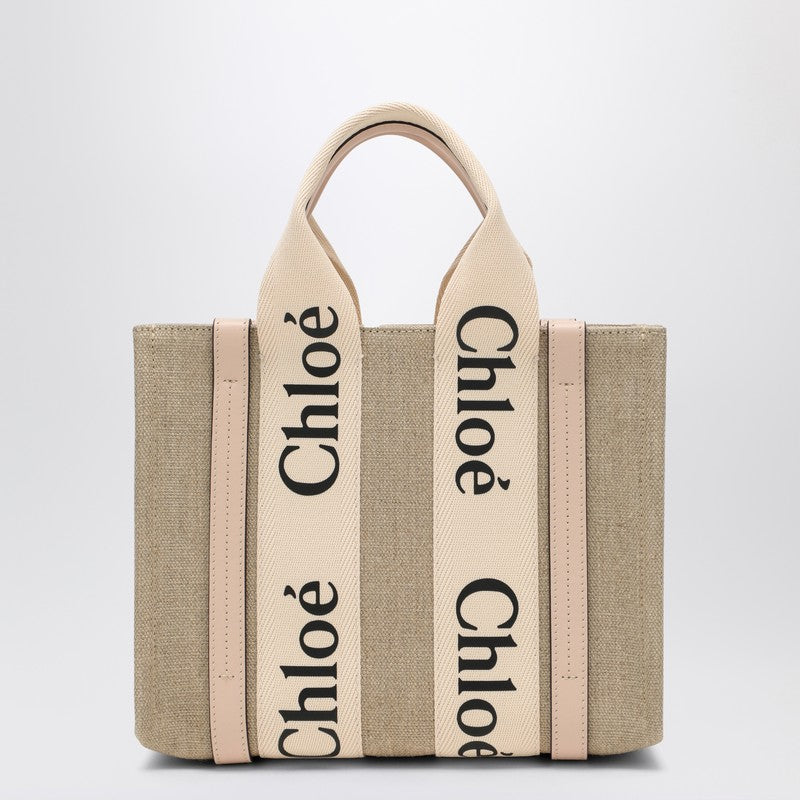 Chloé Beige Canvas Woody Little Bag Glam Steals