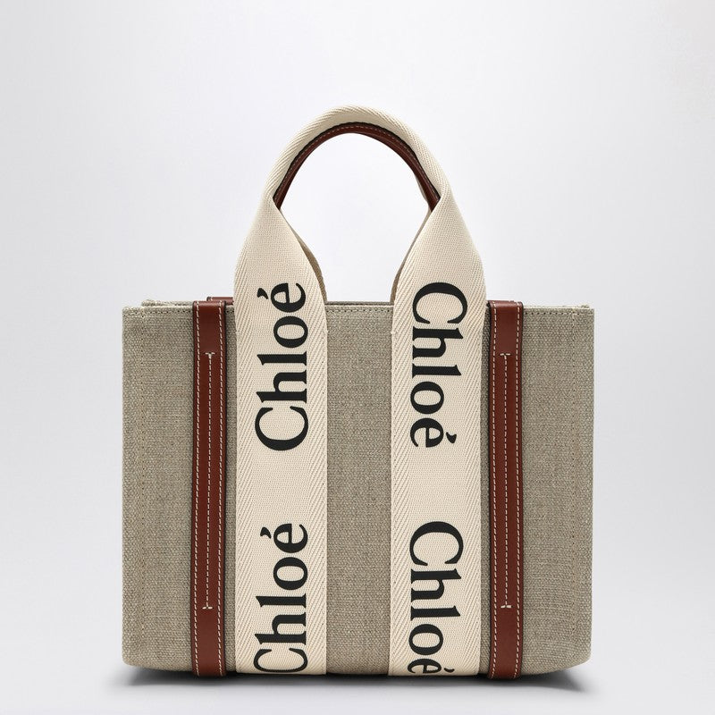 Chloé Beige Canvas Woody Little Bag Glam Steals