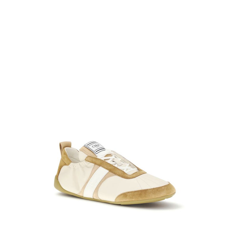 Chloé Beige Goatskin Athletic Sneakers Glam Steals