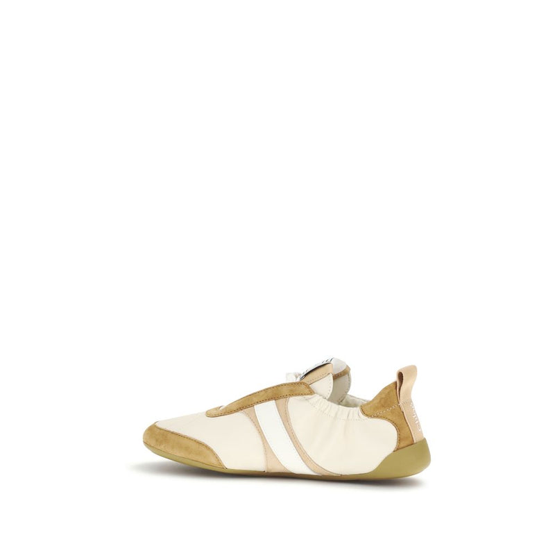 Chloé Beige Goatskin Athletic Sneakers Glam Steals