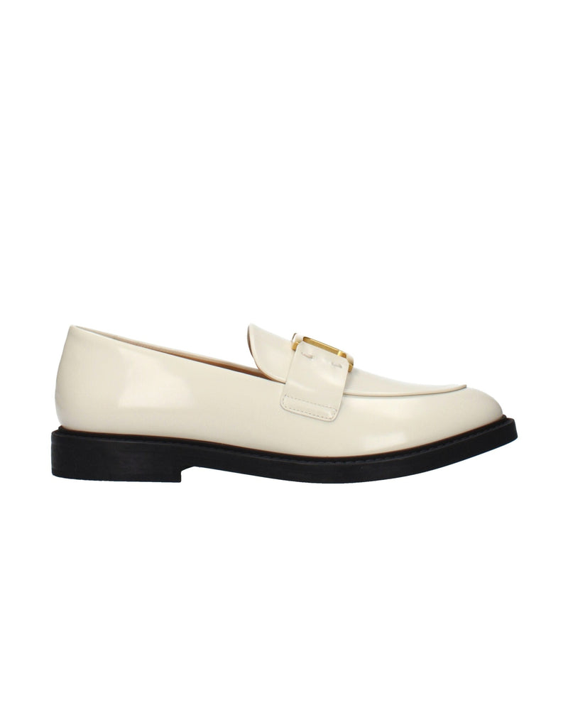 Chloé Beige Leather Slip On Loafers Glam Steals
