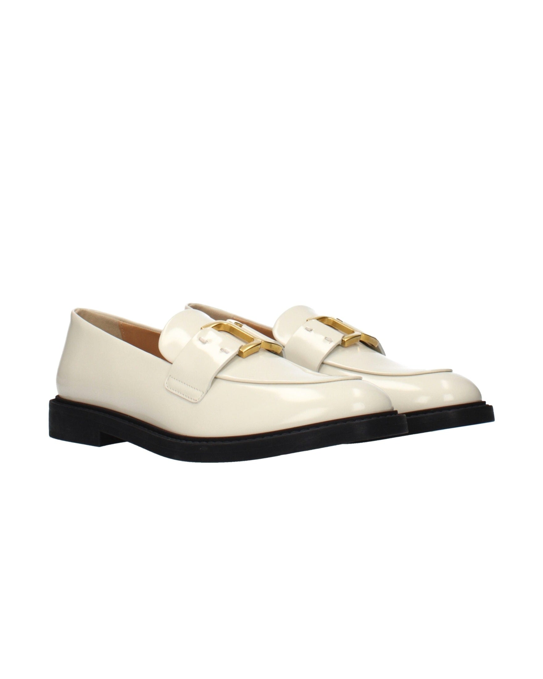 Chloé Beige Leather Slip On Loafers Glam Steals
