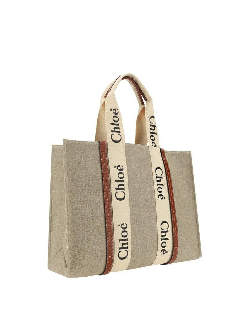 Chloé Beige Linen Shoulder Bag Glam Steals