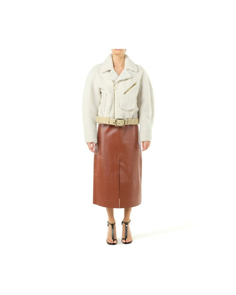 Chloé Beige Polyester Biker Jacket Glam Steals
