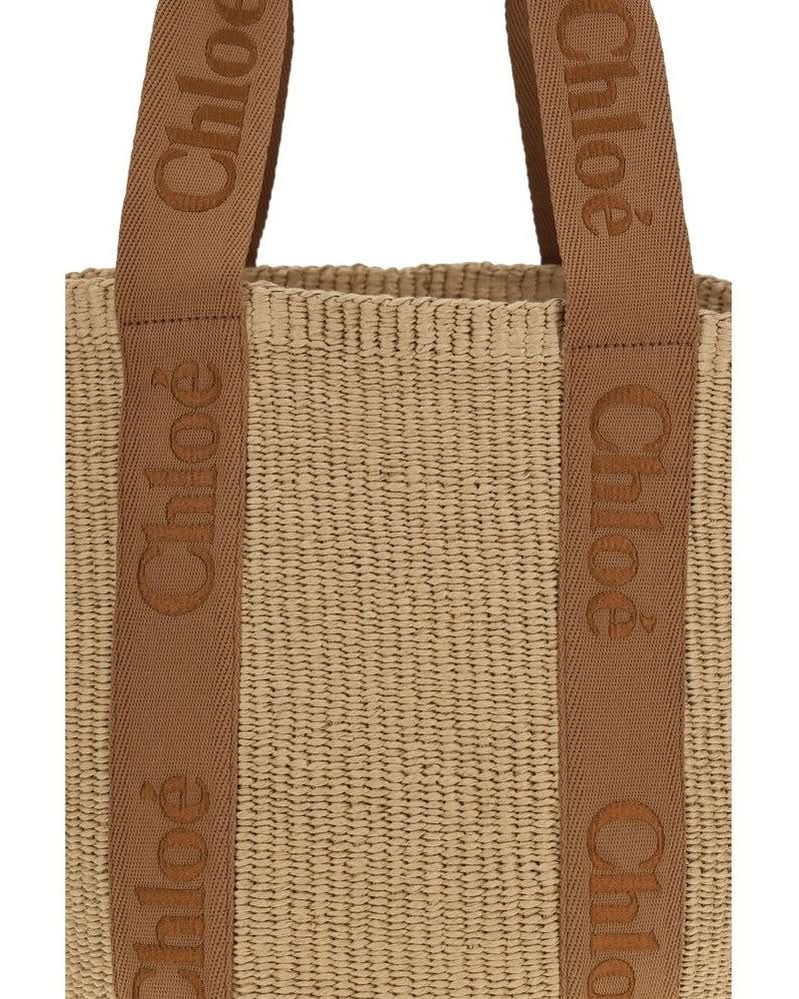 Chloé Beige Raffia Handbag 