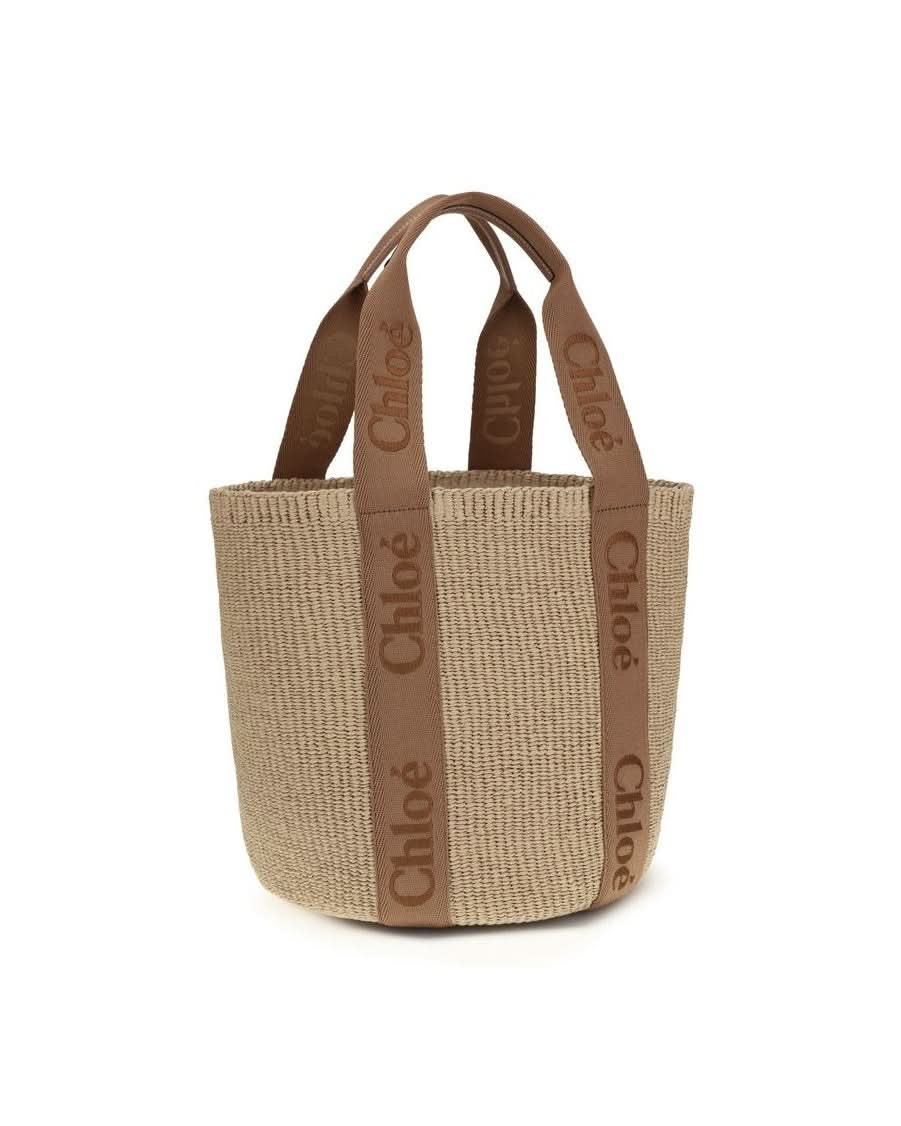 Chloé Beige Raffia Handbag 
