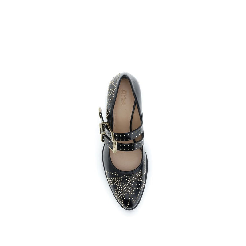 Chloé Black Calf Leather Bos Taurus Ballet Flats Glam Steals