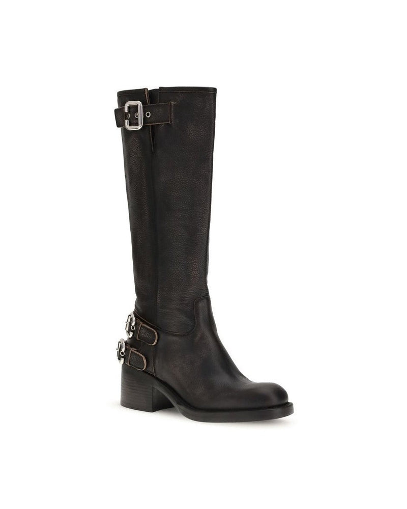 Chloé Black Calf Leather Bos Taurus Lace Up Boots Glam Steals