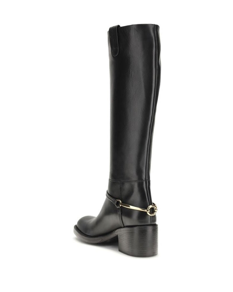 Chloé Black Calf Leather Bos Taurus Lace Up Boots Glam Steals