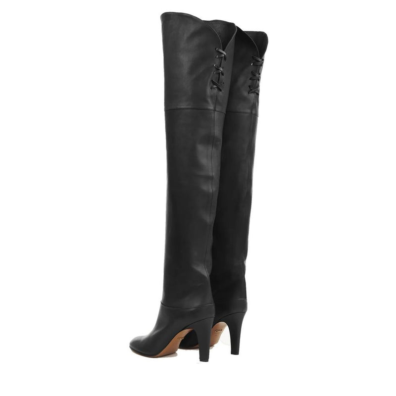 Chloé Black Calfskin Over The Knee Glam Steals