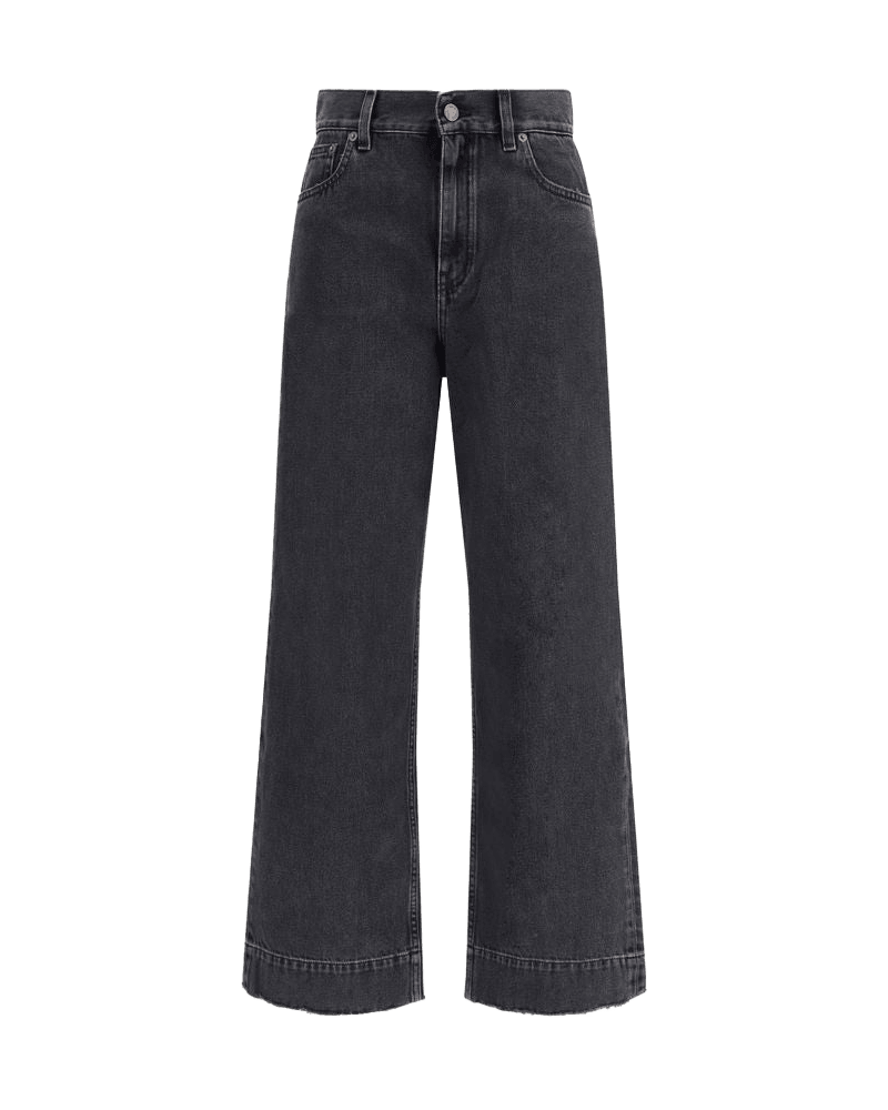 Chloé Black Cotton Cropped Jeans Glam Steals