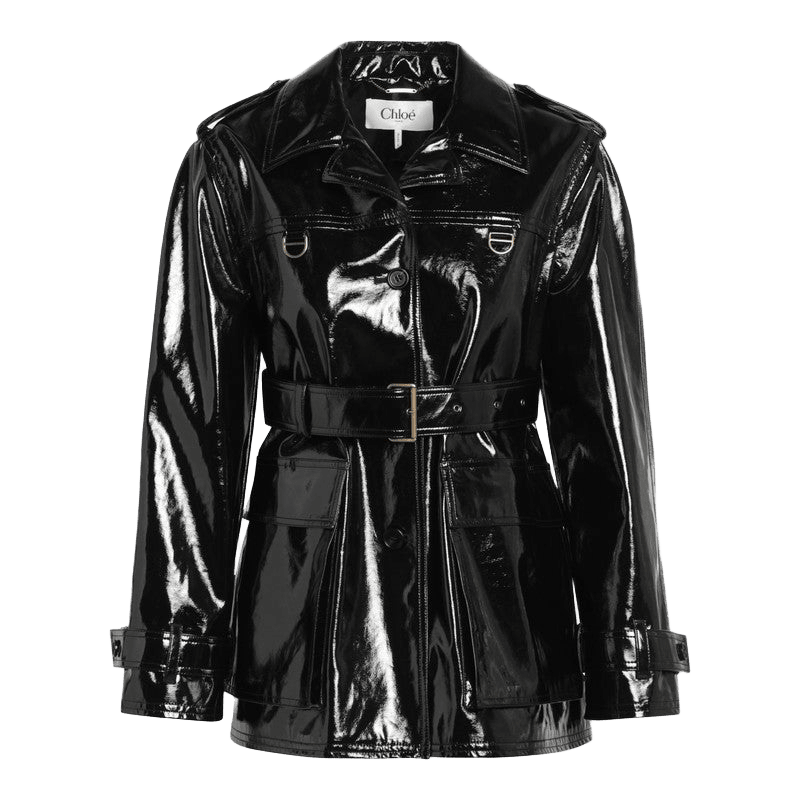 Chloé Black Cotton Glossy Canvas Jacket Glam Steals