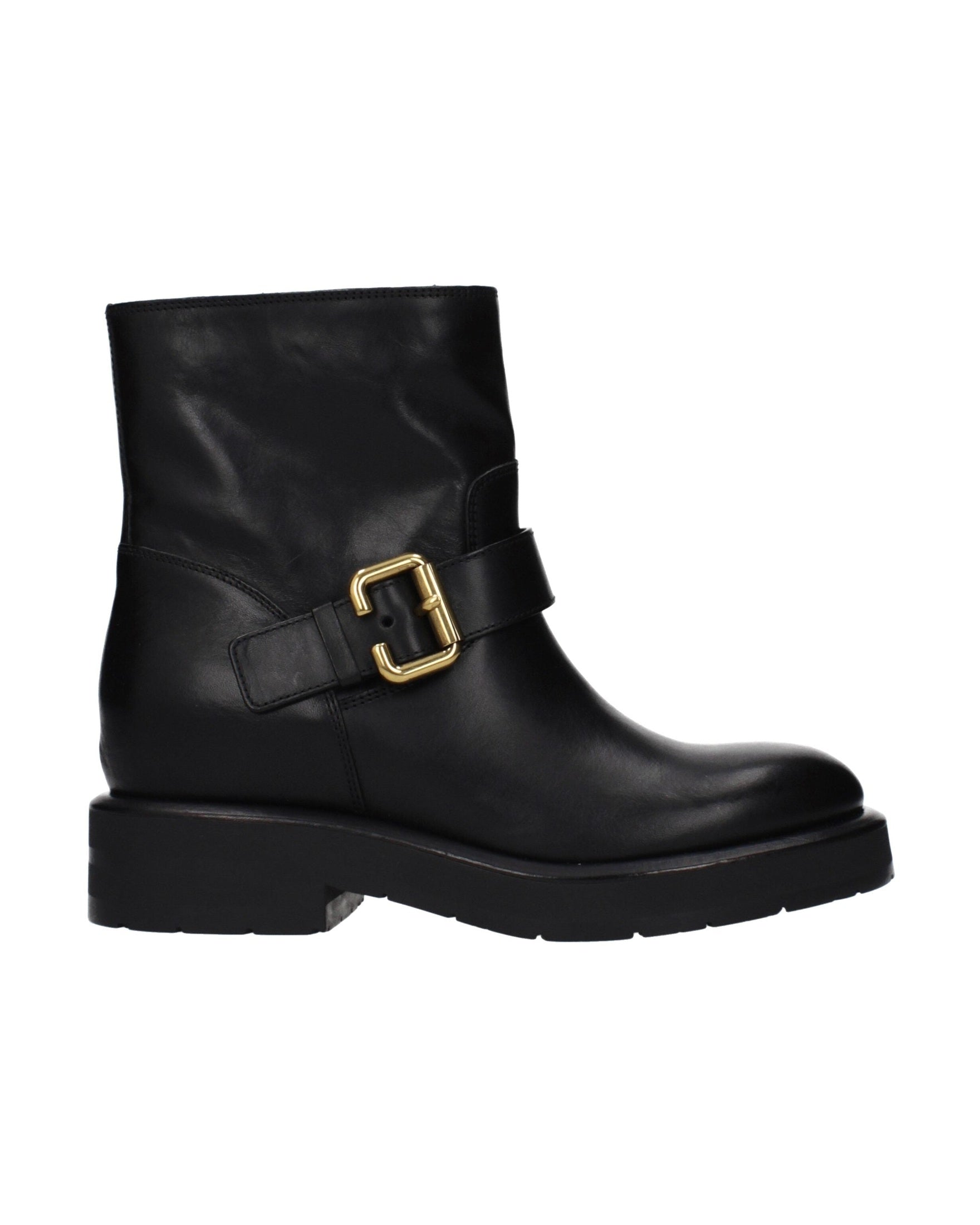 Chloé Black Leather Ankle Boots Boots