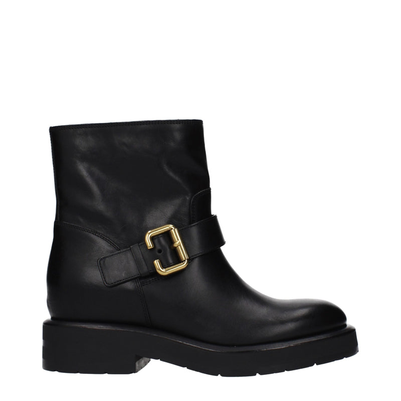 Chloé Black Leather Ankle Boots Glam Steals