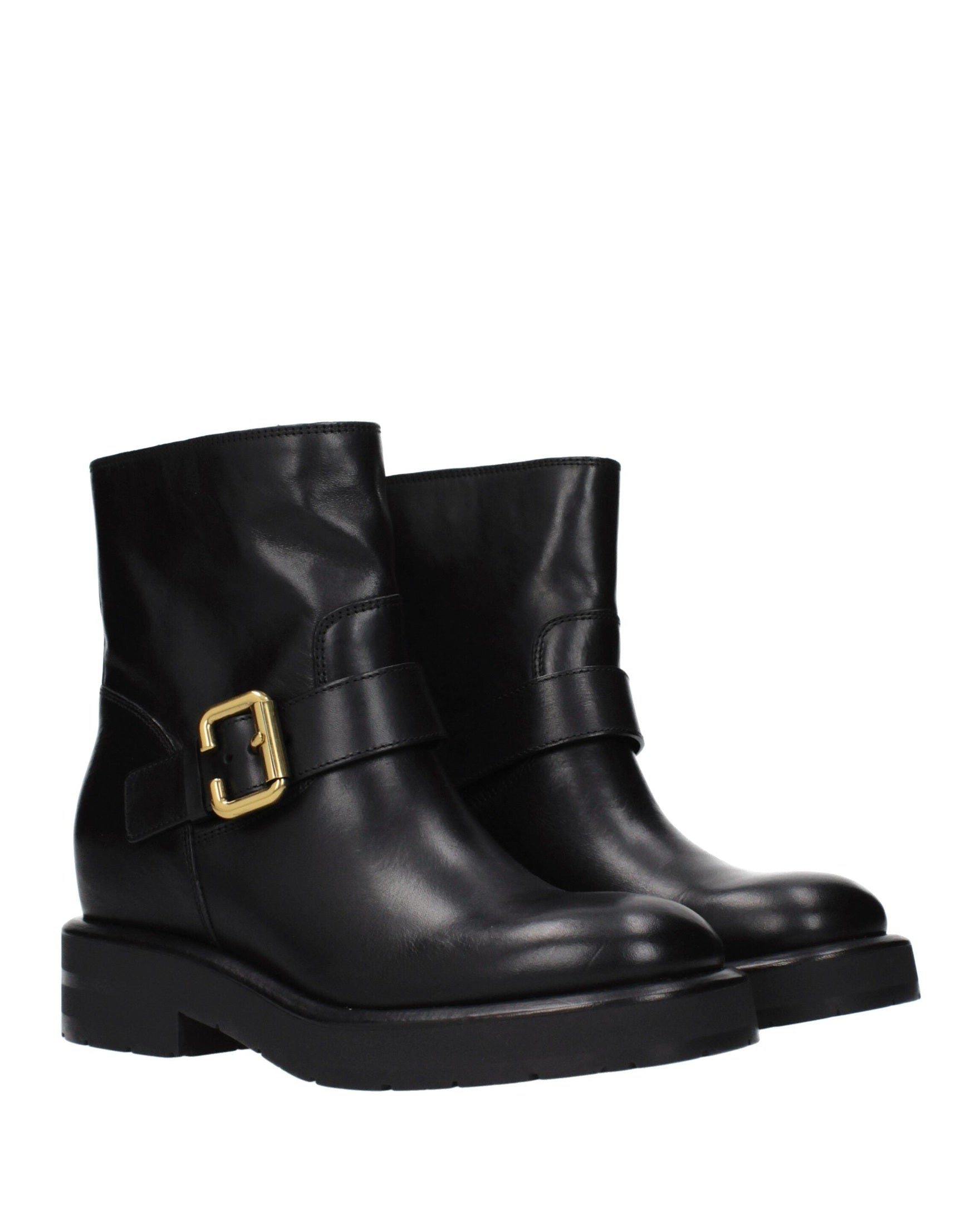 Chloé Black Leather Ankle Boots Boots