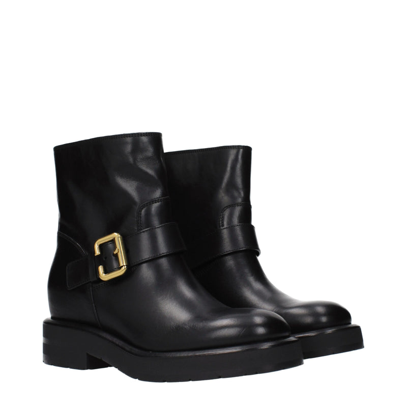 Chloé Black Leather Ankle Boots Glam Steals
